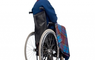 Lonely elderly man in a wheelchair