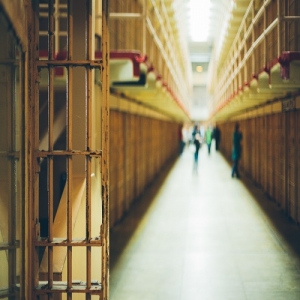 Inside of an abandoned prison